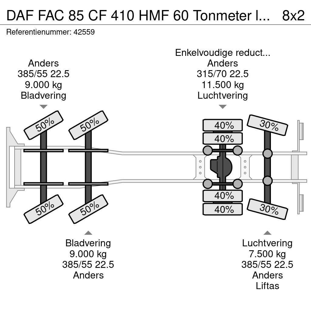 DAF FAC 85 CF 410 HMF 60 Tonmeter laadkraan + Fly-Jib Gru per tutti i terreni