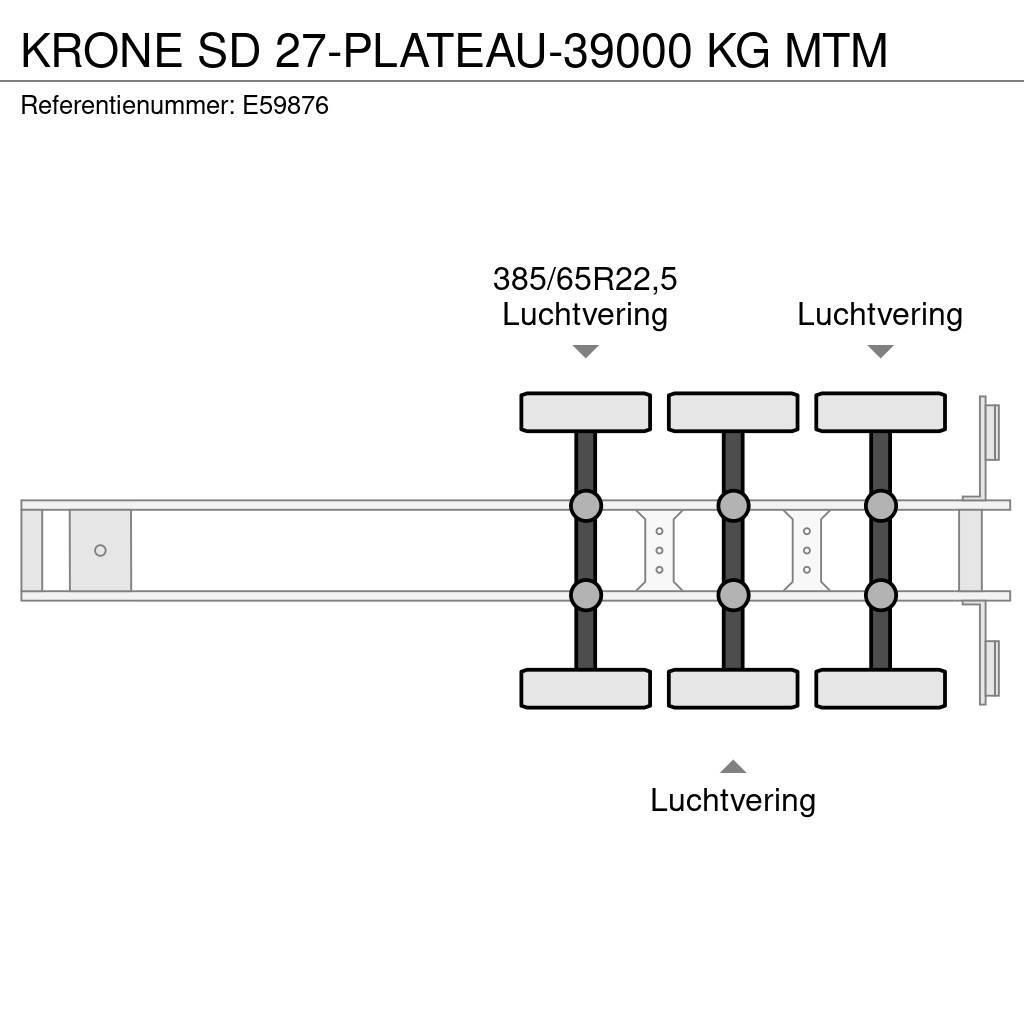Krone SD 27-PLATEAU-39000 KG MTM Semirimorchio a pianale