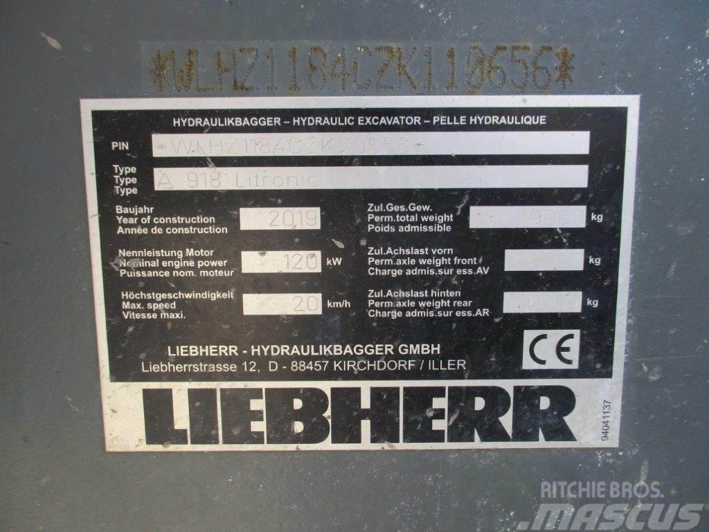 Liebherr A 918 Litronic Escavatori gommati