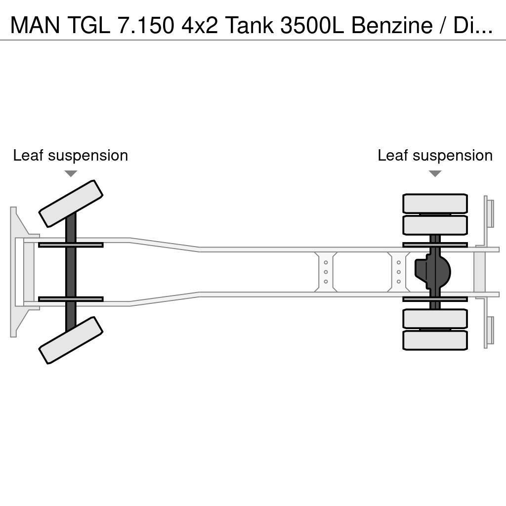 MAN TGL 7.150 4x2 Tank 3500L Benzine / Diesel Cisterna