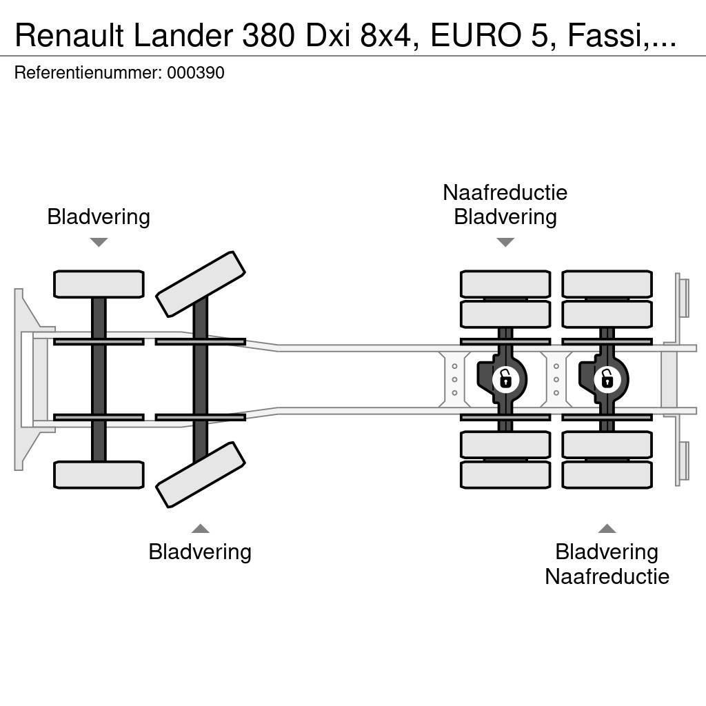 Renault Lander 380 Dxi 8x4, EURO 5, Fassi, Remote, Steel S Camion con sponde ribaltabili