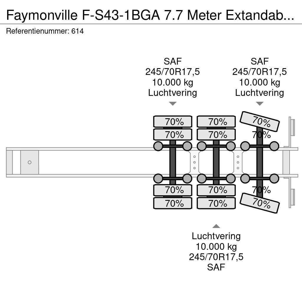 Faymonville F-S43-1BGA 7.7 Meter Extandable MEGA Topcondition! Semirimorchi a cassone chiuso