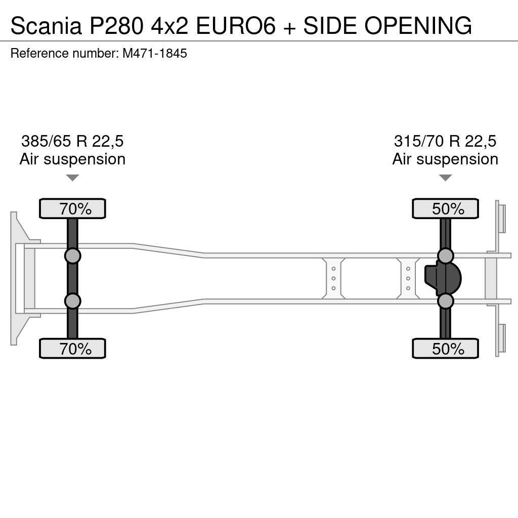 Scania P280 4x2 EURO6 + SIDE OPENING Camion cassonati