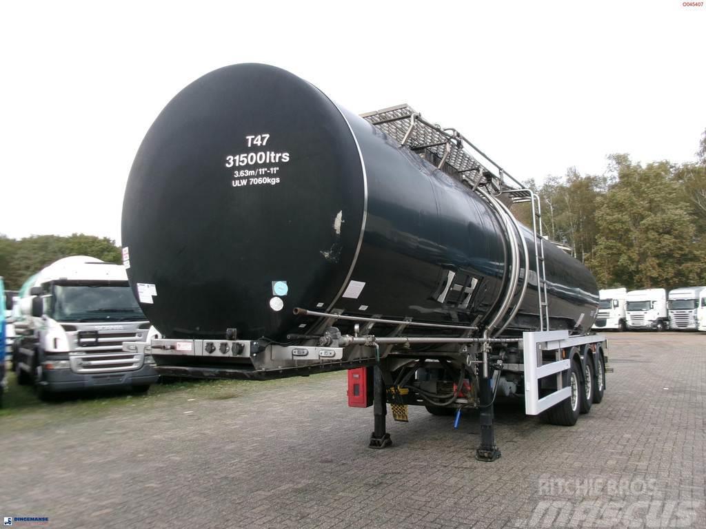 Crossland Bitumen tank inox 33 m3 / 1 comp + compressor + AD Semirimorchi cisterna
