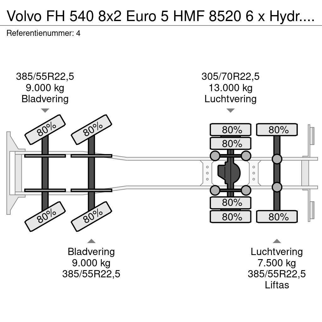 Volvo FH 540 8x2 Euro 5 HMF 8520 6 x Hydr. Jip 6 x Hydr. Gru per tutti i terreni