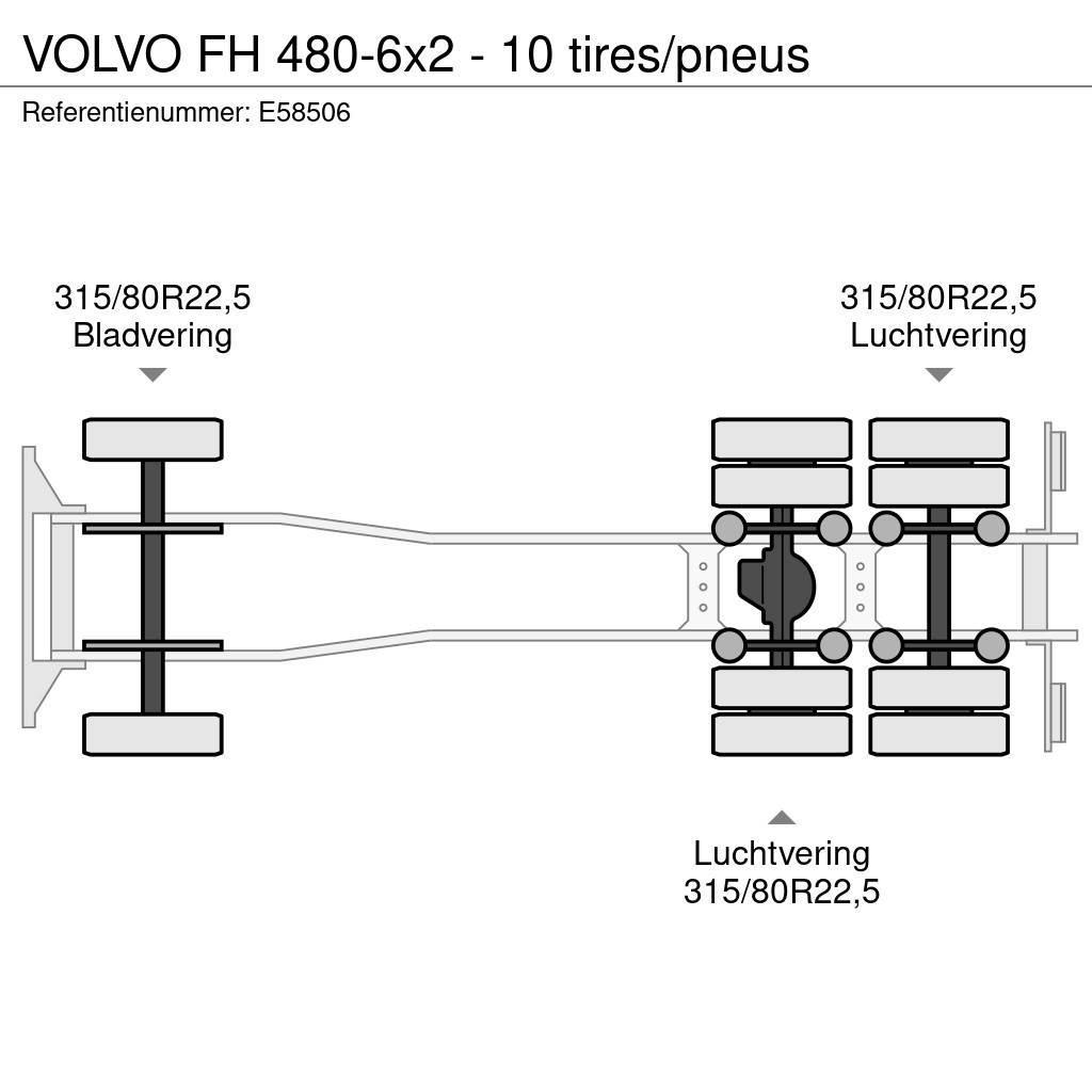 Volvo FH 480-6x2 - 10 tires/pneus Camion portacontainer