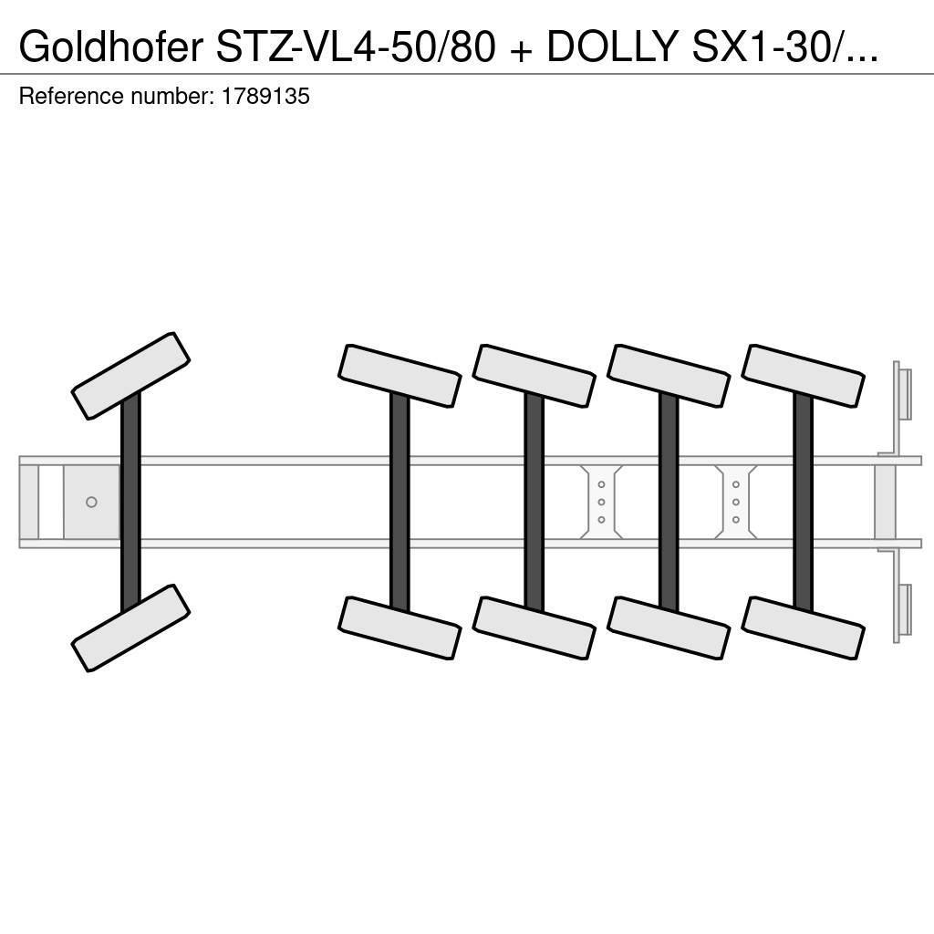 Goldhofer STZ-VL4-50/80 + DOLLY SX1-30/80 1+4 LOWLOADER/DIEP Semirimorchi Ribassati