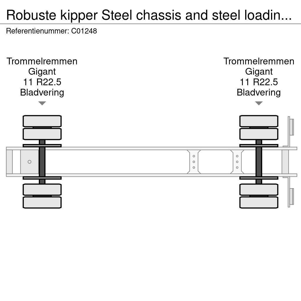Robuste kipper Steel chassis and steel loading platform Semirimorchi a cassone ribaltabile