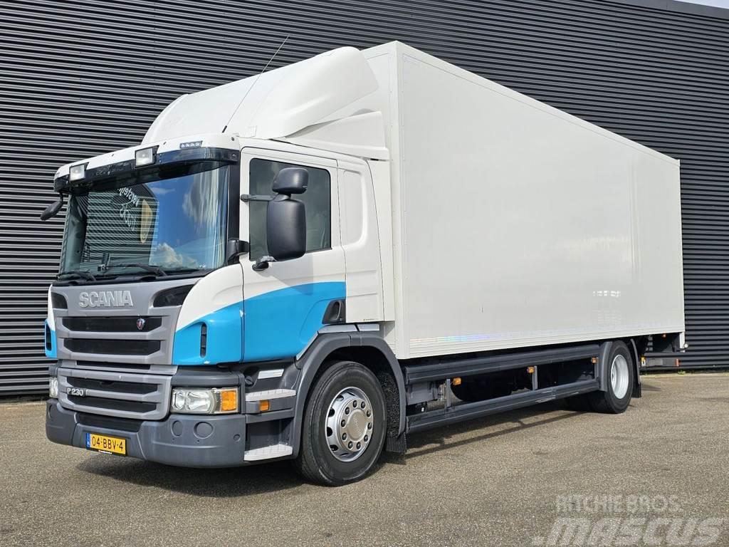 Scania P230 CLOSED BOX WITH SIDE DOORS / LIFT / KOFFER - Camion cassonati
