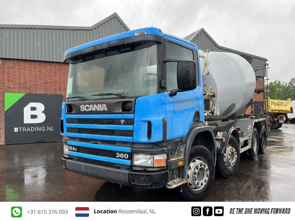 Scania P124-360 8x4 Concrete mixer 9m3 - Full steel - Big Betoniere