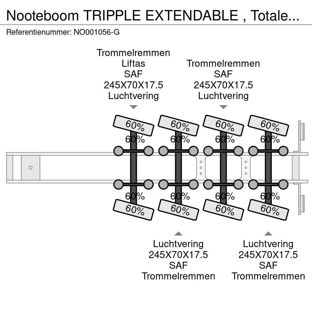 Nooteboom TRIPPLE EXTENDABLE , Totale 47,95 M 4 AXEL STEERIN Semirimorchi Ribassati