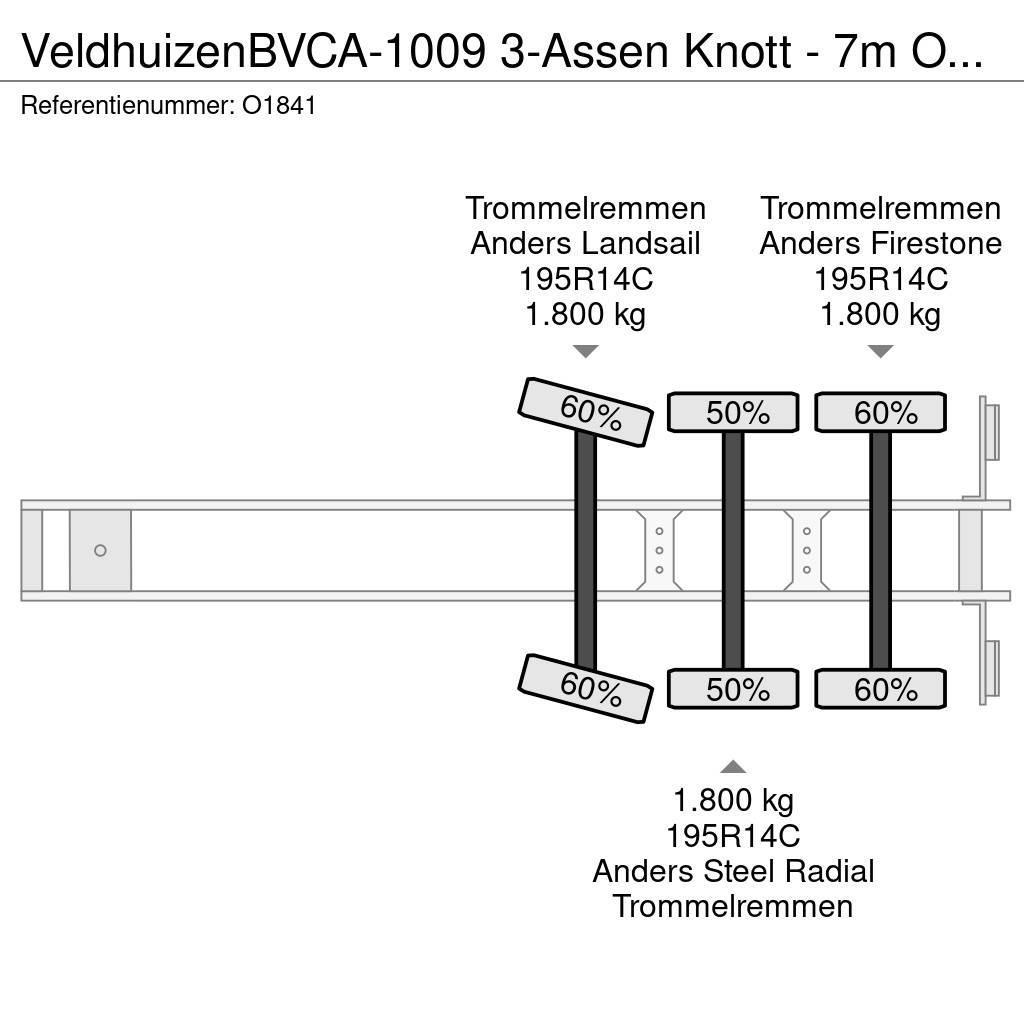 Veldhuizen BVCA-1009 3-Assen Knott - 7m Open Laadbak - Gegalv Semirimorchio a pianale