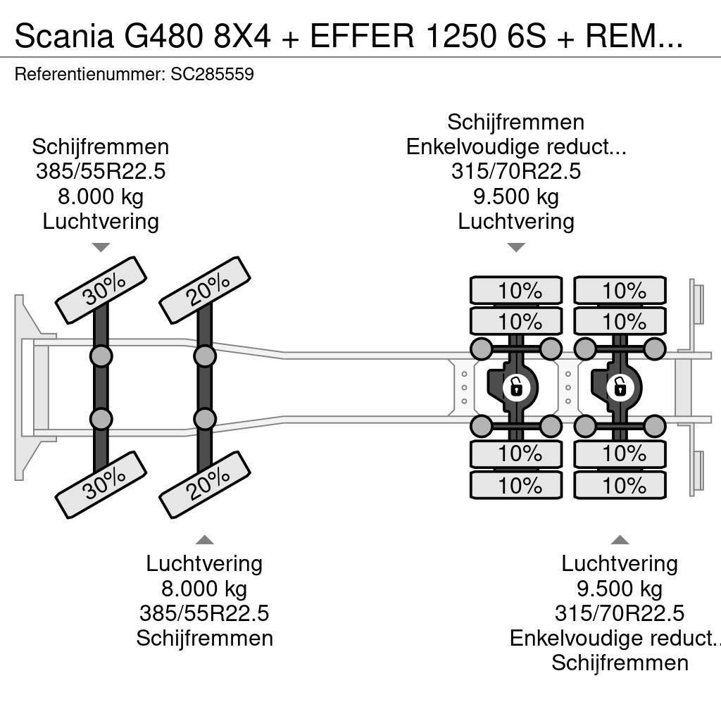 Scania G480 8X4 + EFFER 1250 6S + REMOTE + WINCH - 6+3 EX Gru per tutti i terreni