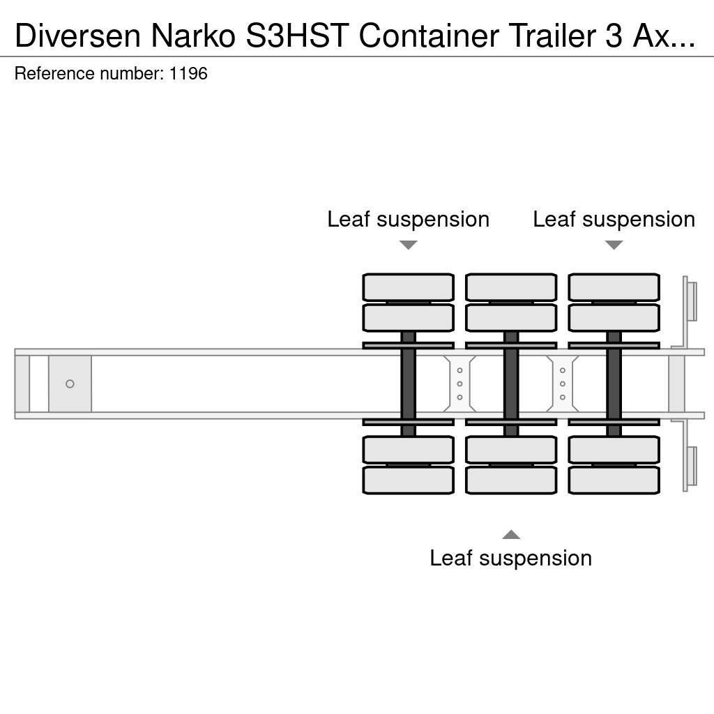 Närko S3HST Container Trailer 3 Axle BPW Semirimorchi portacontainer