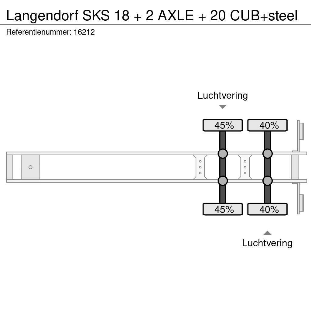 Langendorf SKS 18 + 2 AXLE + 20 CUB+steel Semirimorchi a cassone ribaltabile