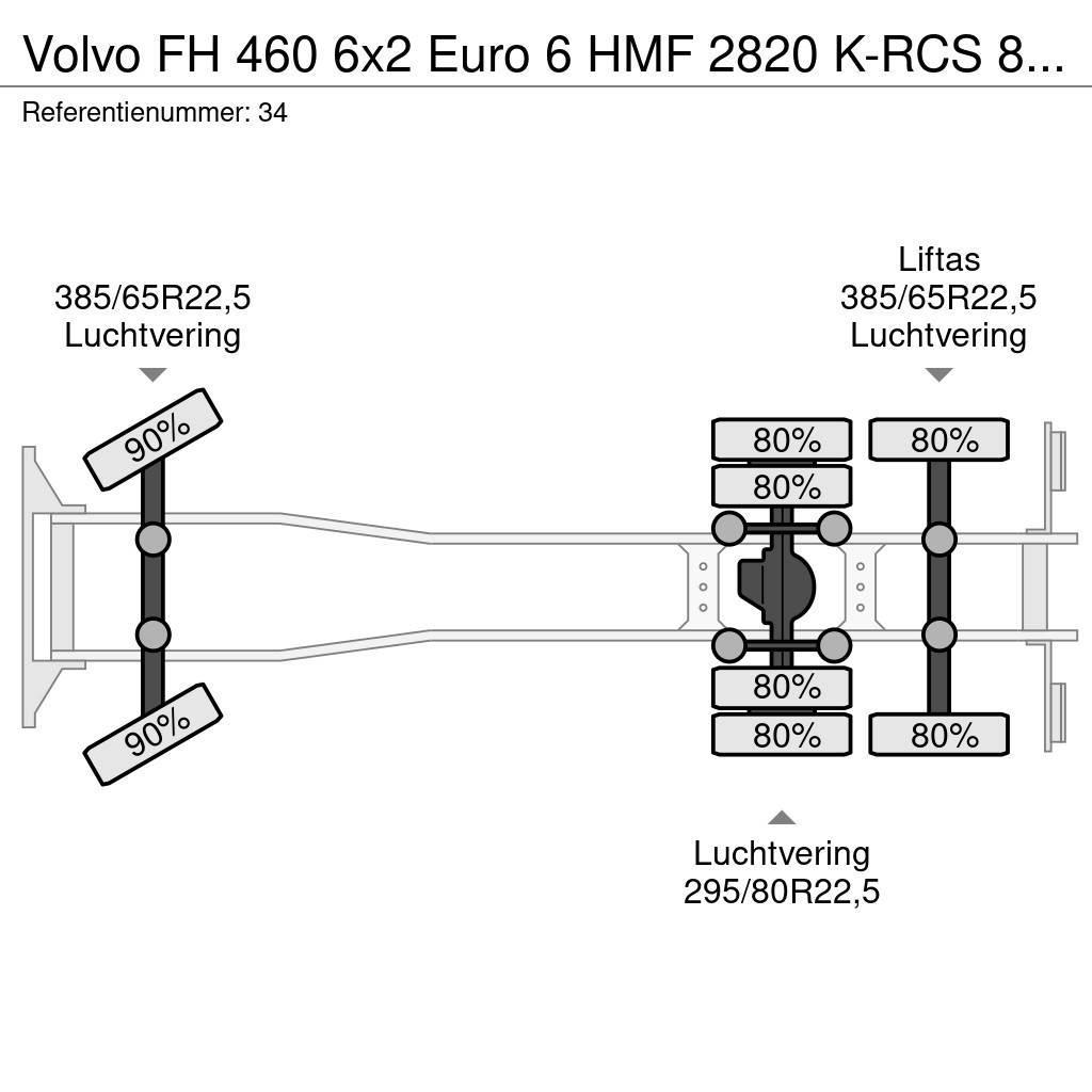 Volvo FH 460 6x2 Euro 6 HMF 2820 K-RCS 8 x Hydr Crane Ye Gru per tutti i terreni