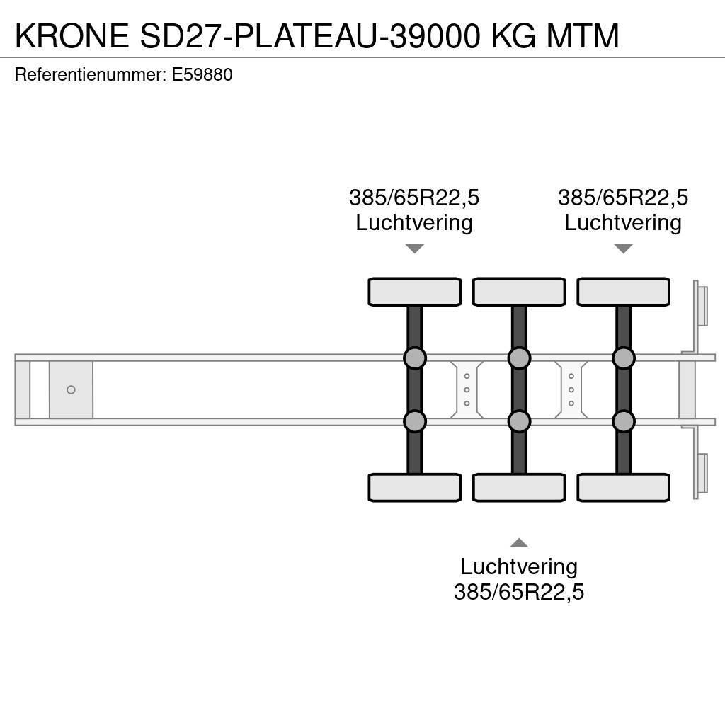 Krone SD27-PLATEAU-39000 KG MTM Semirimorchio a pianale