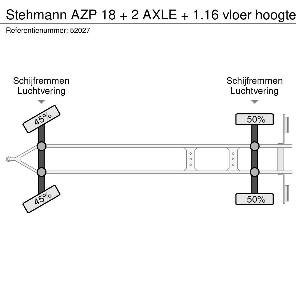Stehmann AZP 18 + 2 AXLE + 1.16 vloer hoogte Rimorchi centinati