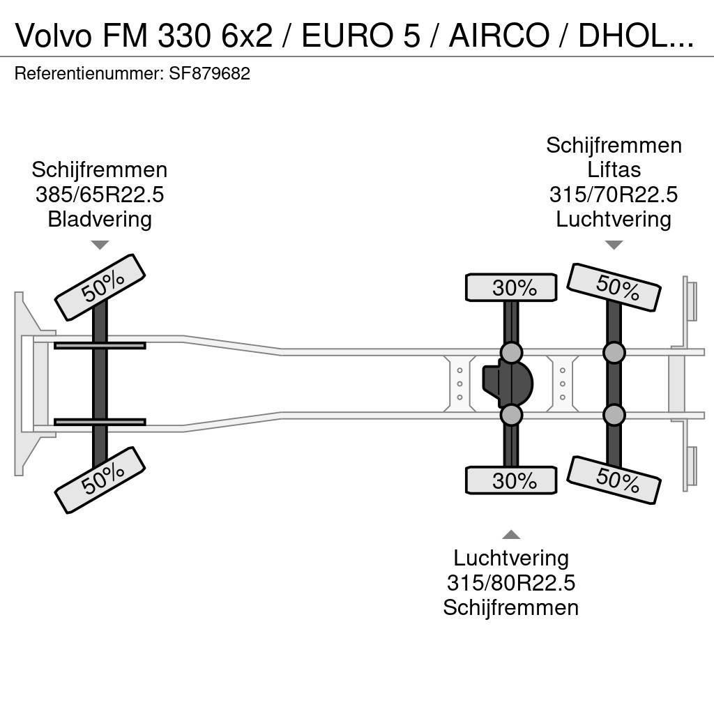 Volvo FM 330 6x2 / EURO 5 / AIRCO / DHOLLANDIA 2500kg / Motrici centinate
