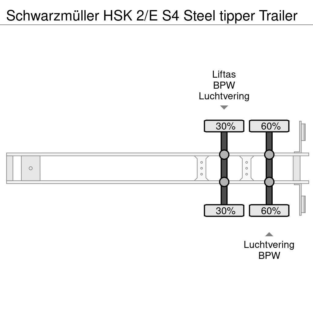 Schwarzmüller HSK 2/E S4 Steel tipper Trailer Semirimorchi a cassone ribaltabile