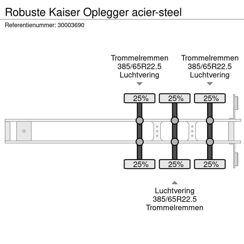 Robuste Kaiser Oplegger acier-steel Semirimorchio a pianale