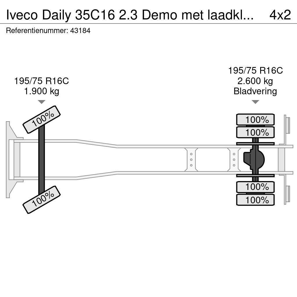 Iveco Daily 35C16 2.3 Demo met laadklep Just 2.254 km! Camion cassonati