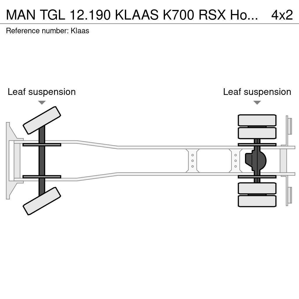 MAN TGL 12.190 KLAAS K700 RSX Hoogwerker bak (487 werk Piattaforme autocarrate