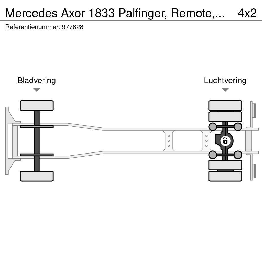 Mercedes-Benz Axor 1833 Palfinger, Remote, Manual, RVS loading p Camion ribaltabili
