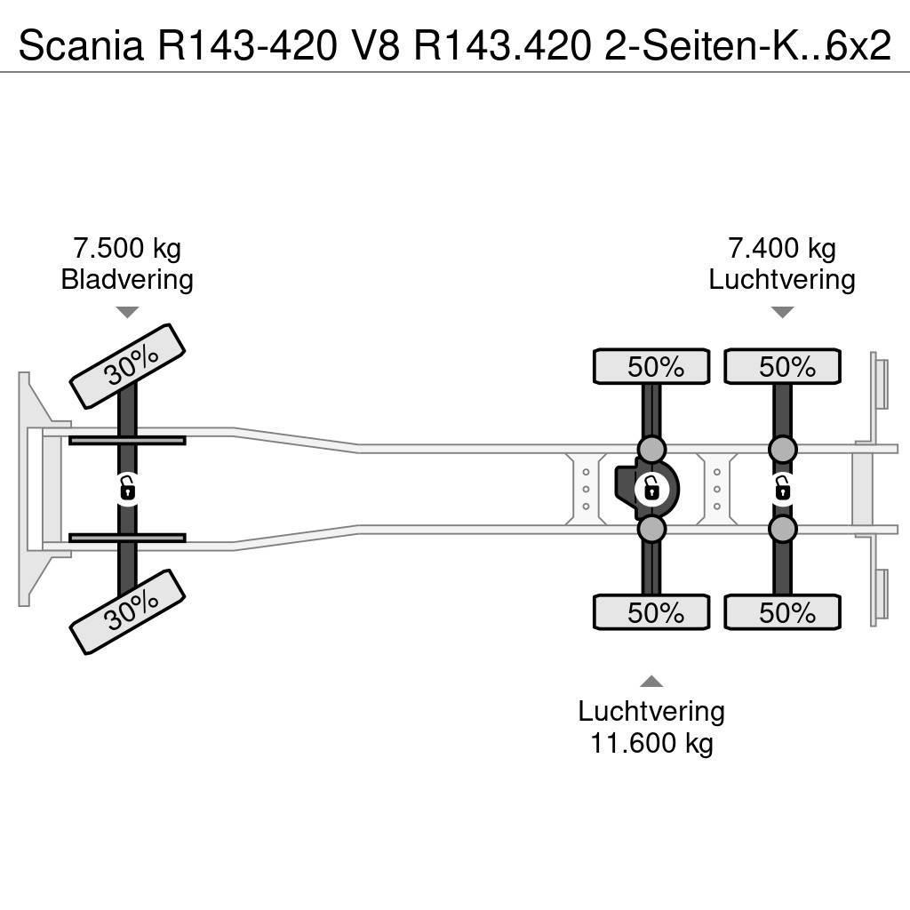 Scania R143-420 V8 R143.420 2-Seiten-Kipper 6x2 Manualget Camion ribaltabili
