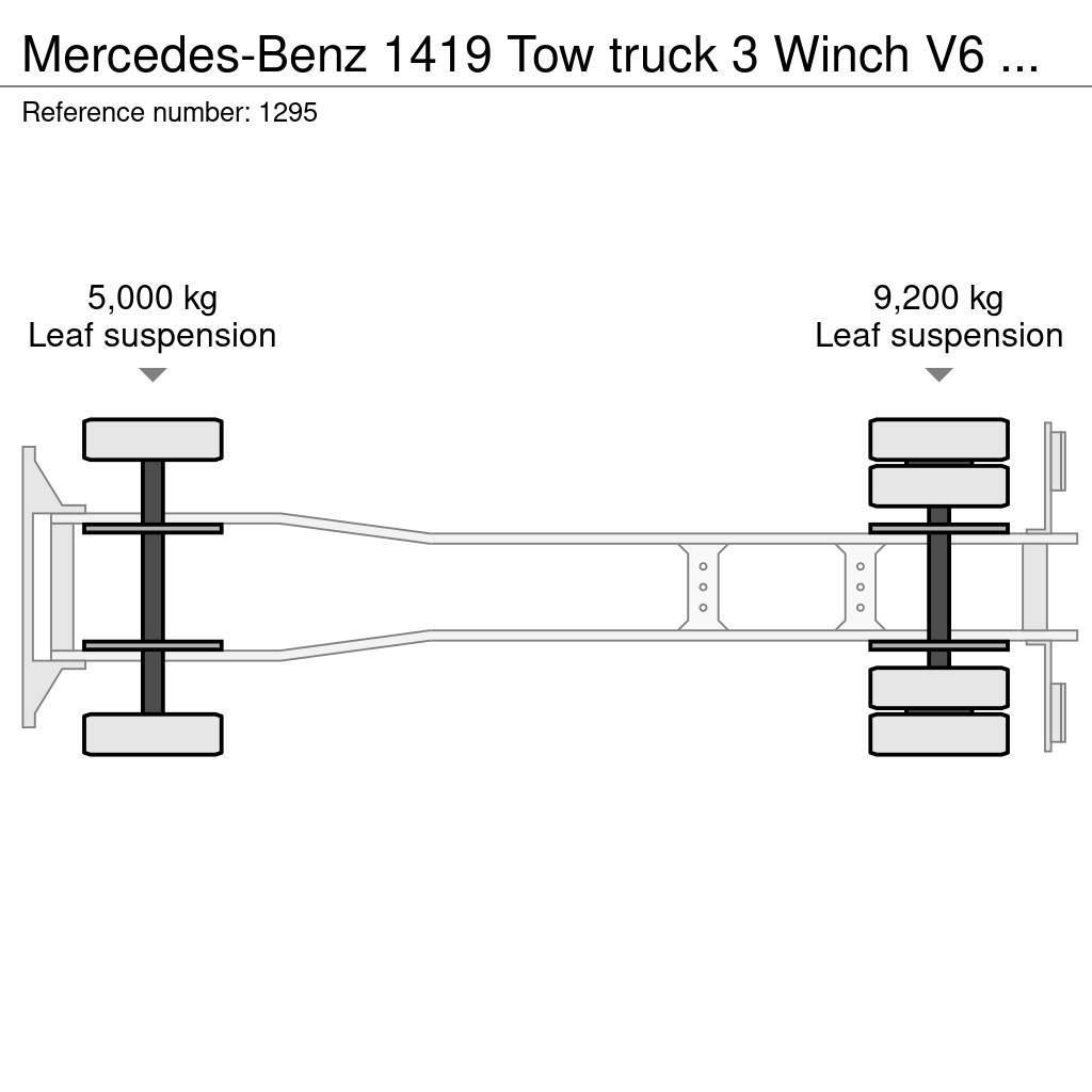 Mercedes-Benz 1419 Tow truck 3 Winch V6 Very Clean Condition Carroattrezzi