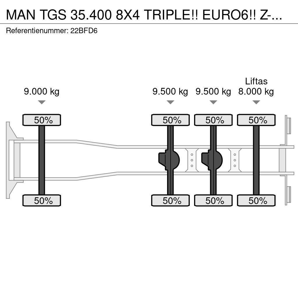 MAN TGS 35.400 8X4 TRIPLE!! EURO6!! Z-KRAAN/KIPPER!!TO Camion ribaltabili