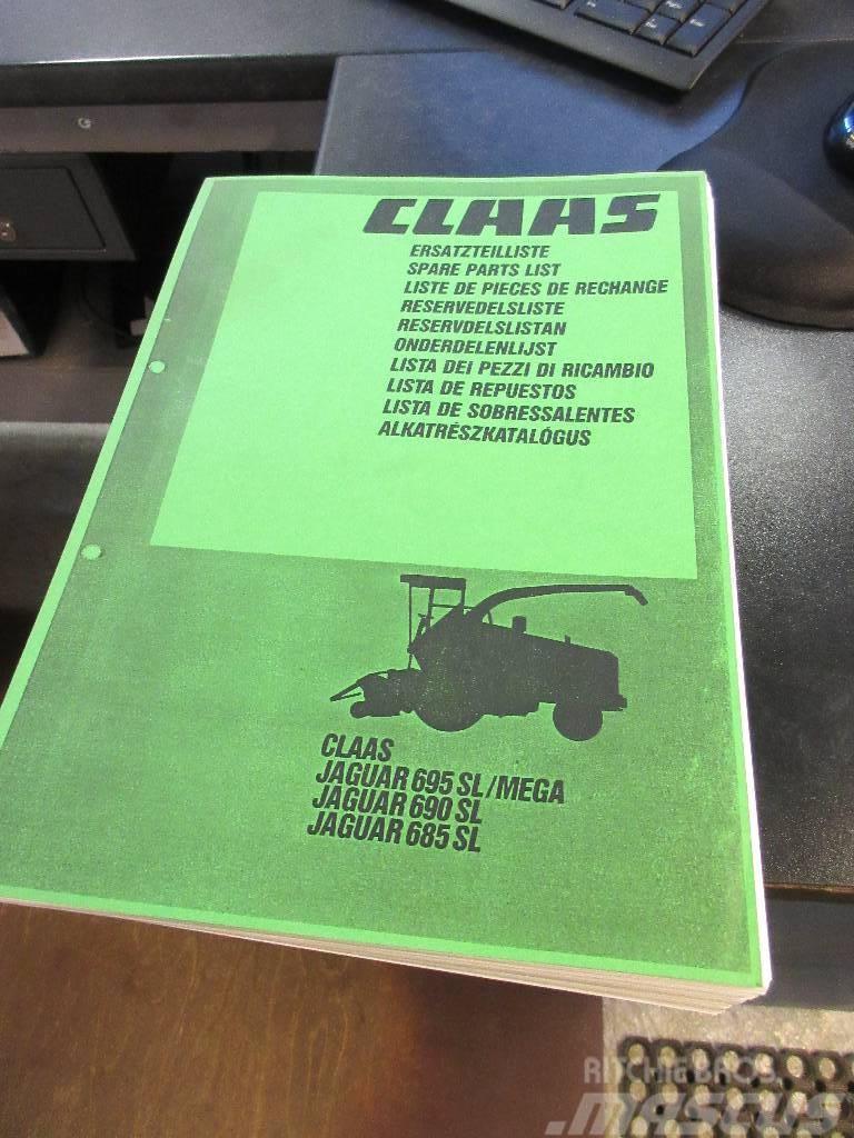 CLAAS Jaguar 695 varaosaluettelo/spare part list Altri macchinari per falciare e trinciare
