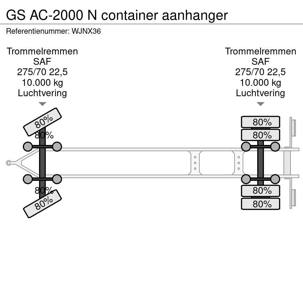 GS AC-2000 N container aanhanger Rimorchi portacontainer