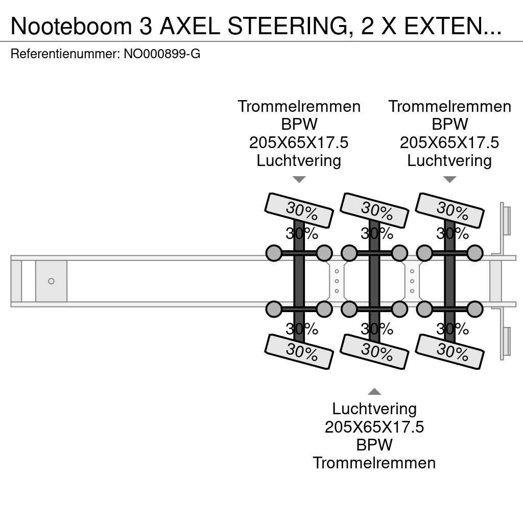 Nooteboom 3 AXEL STEERING, 2 X EXTENDABLE, LENGTH 10.9 M + 8 Semirimorchi Ribassati