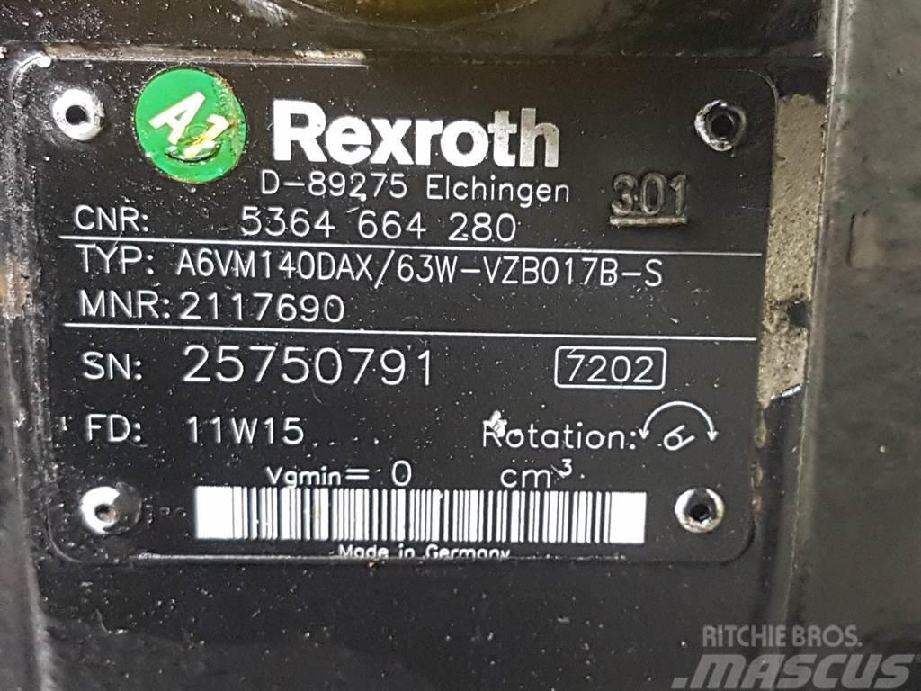 Terex TL210-5364664280-Rexroth A6VM140DAX/63-Drive motor Componenti idrauliche