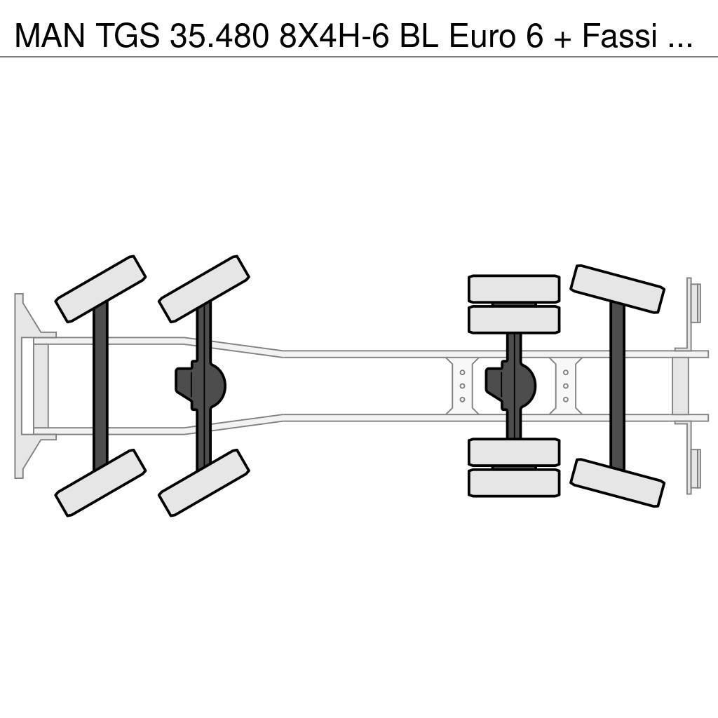 MAN TGS 35.480 8X4H-6 BL Euro 6 + Fassi F1350RA.2.28 + Gru per tutti i terreni