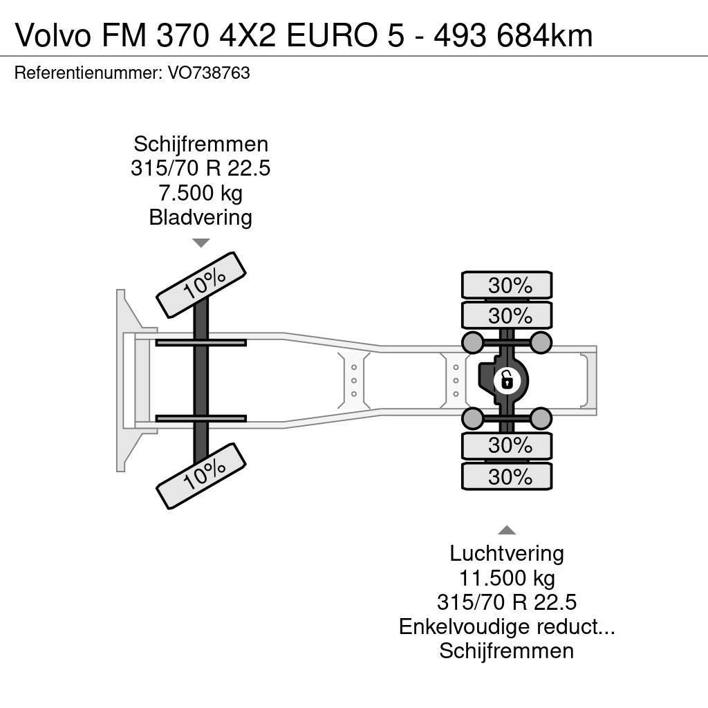 Volvo FM 370 4X2 EURO 5 - 493 684km Motrici e Trattori Stradali