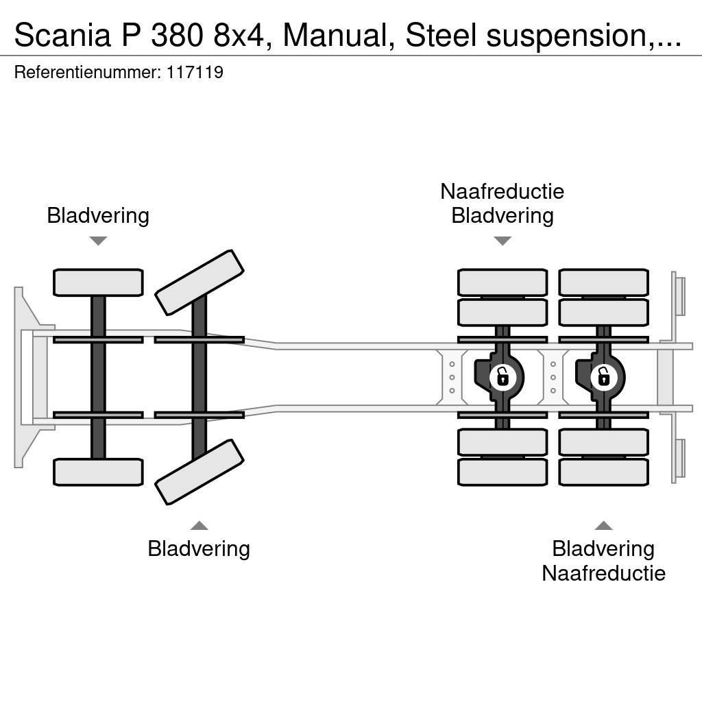 Scania P 380 8x4, Manual, Steel suspension, Liebherr, 9 M Betoniere