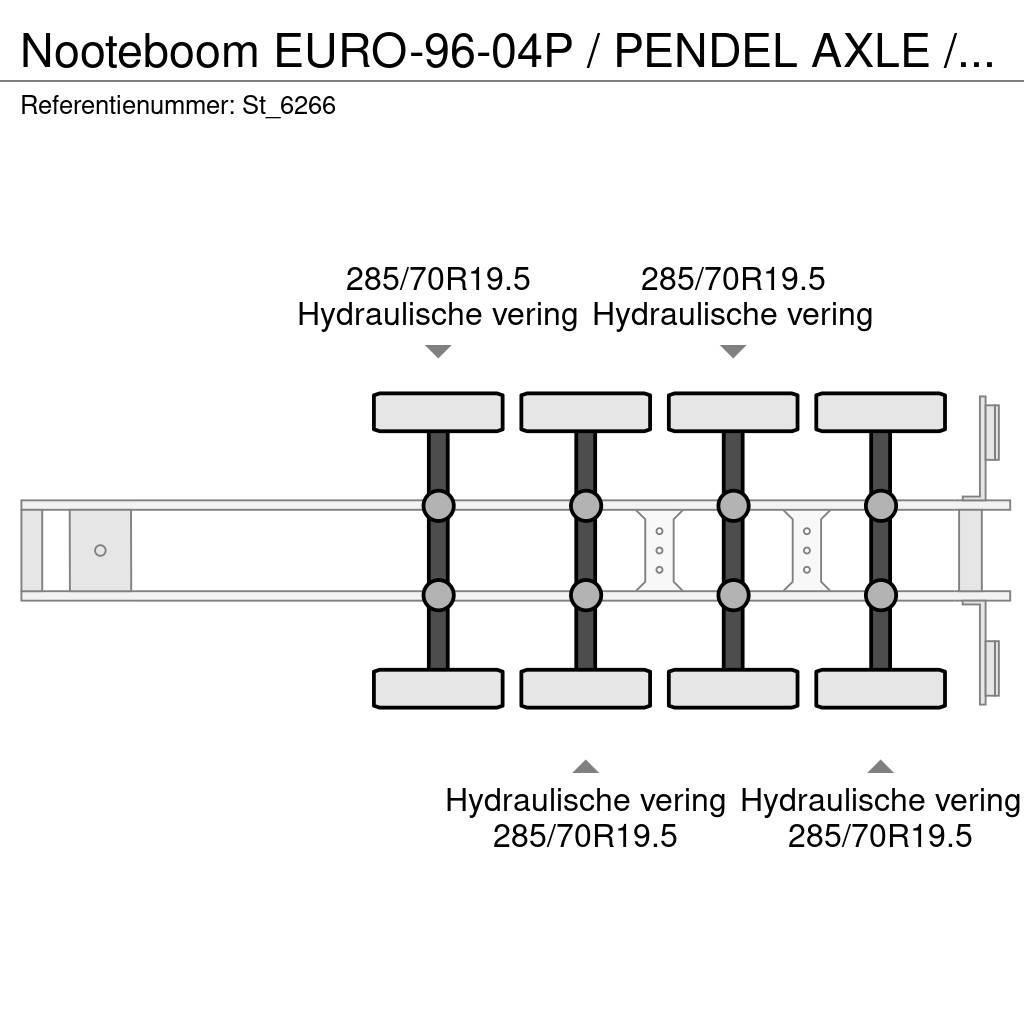 Nooteboom EURO-96-04P / PENDEL AXLE / 95.680 kg. Semirimorchi Ribassati