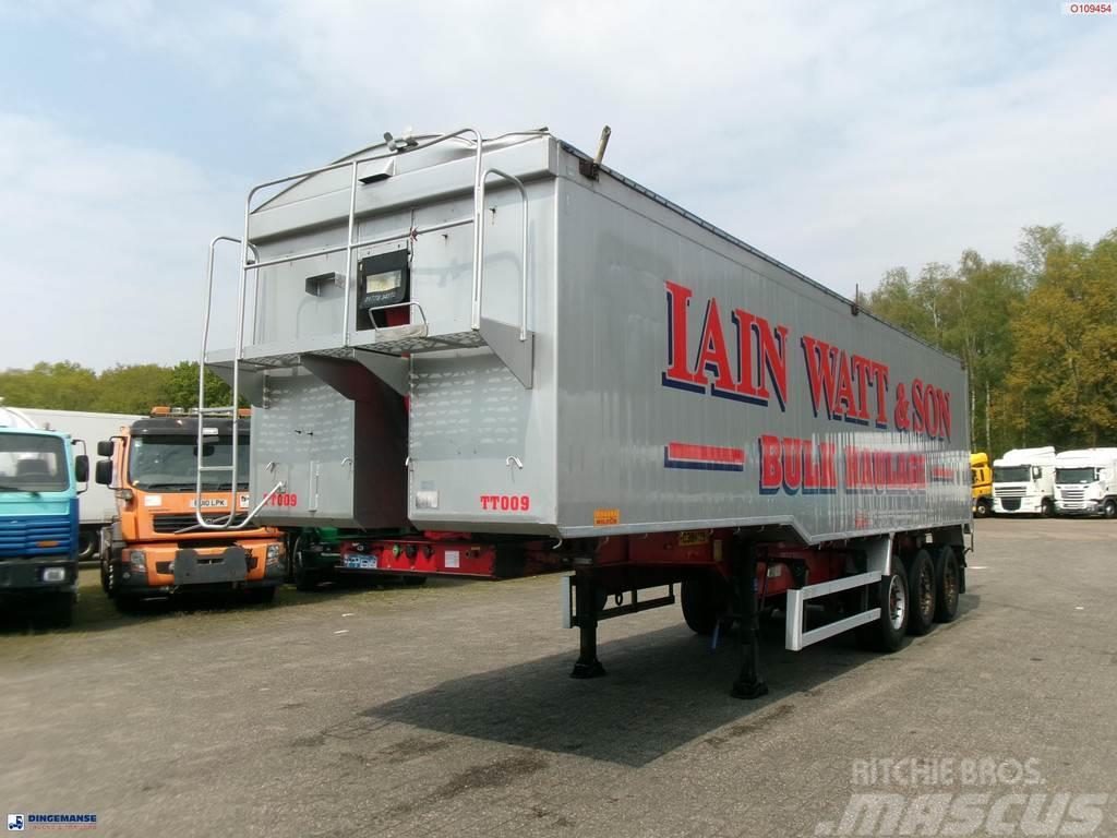 Montracon Tipper trailer alu 55 m3 + tarpaulin Semirimorchi a cassone ribaltabile