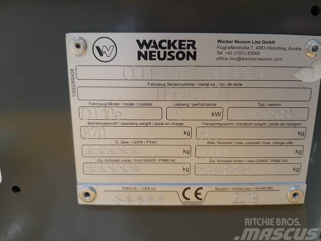 Wacker Neuson DT10e Dumper cingolati