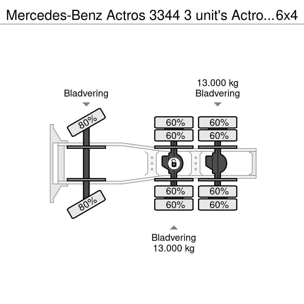 Mercedes-Benz Actros 3344 3 unit's Actros 3344 6x4 Kippydraulik Motrici e Trattori Stradali