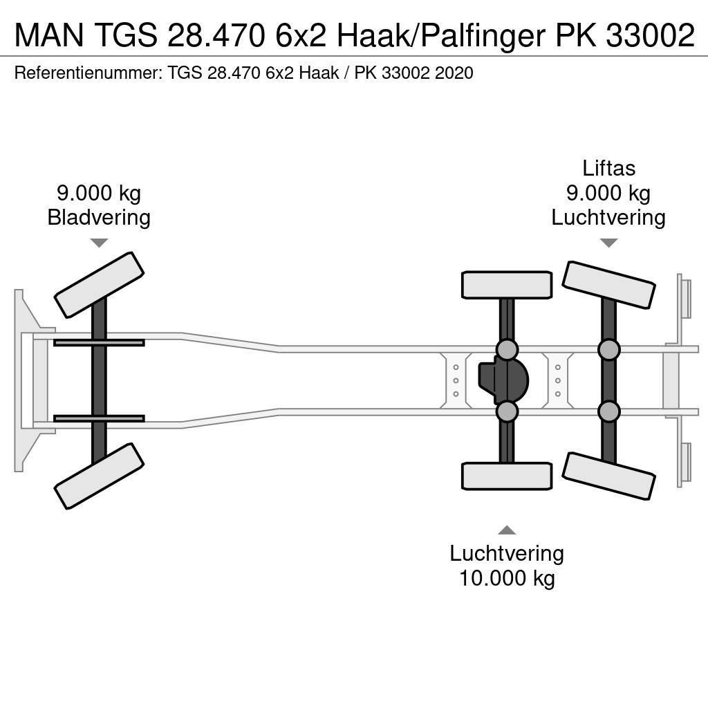 MAN TGS 28.470 6x2 Haak/Palfinger PK 33002 Camion con gancio di sollevamento