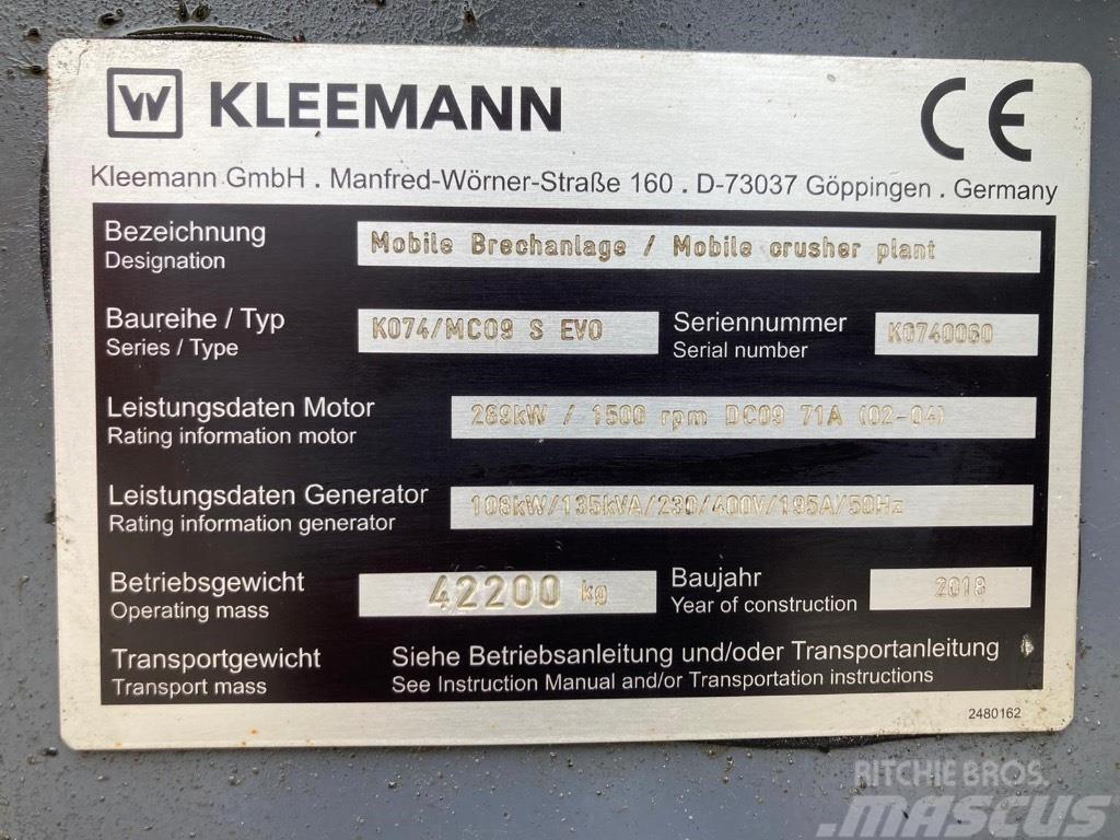 Kleemann Mco 9 s Frantoi mobili