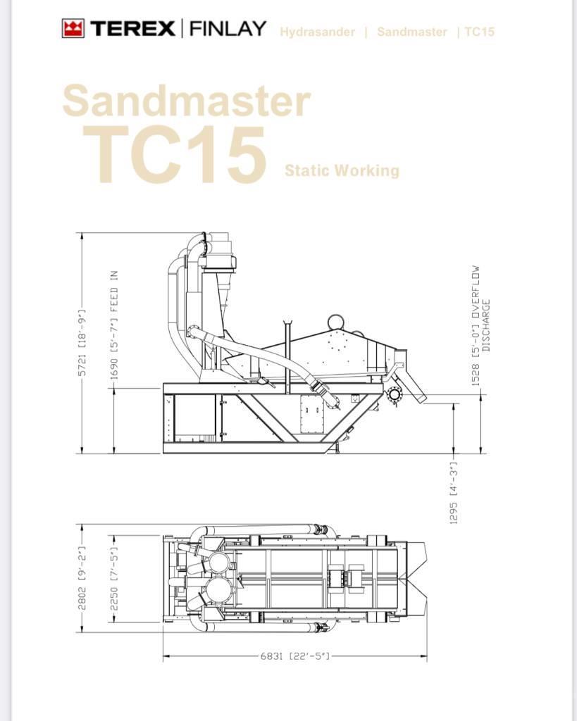 Terex Finlay TC 15 sandmaster Hydrocyklon odwadniacz Impianti per aggregati