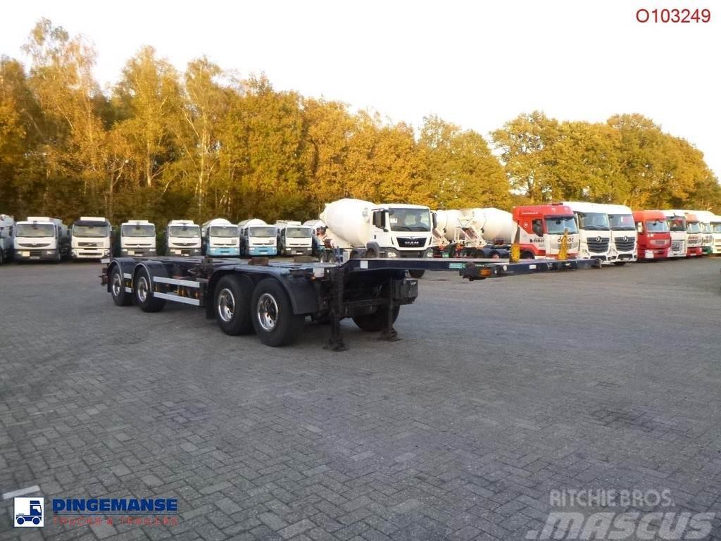 D-tec 4-axle container combi trailer (2 + 2 axles) Semirimorchi portacontainer