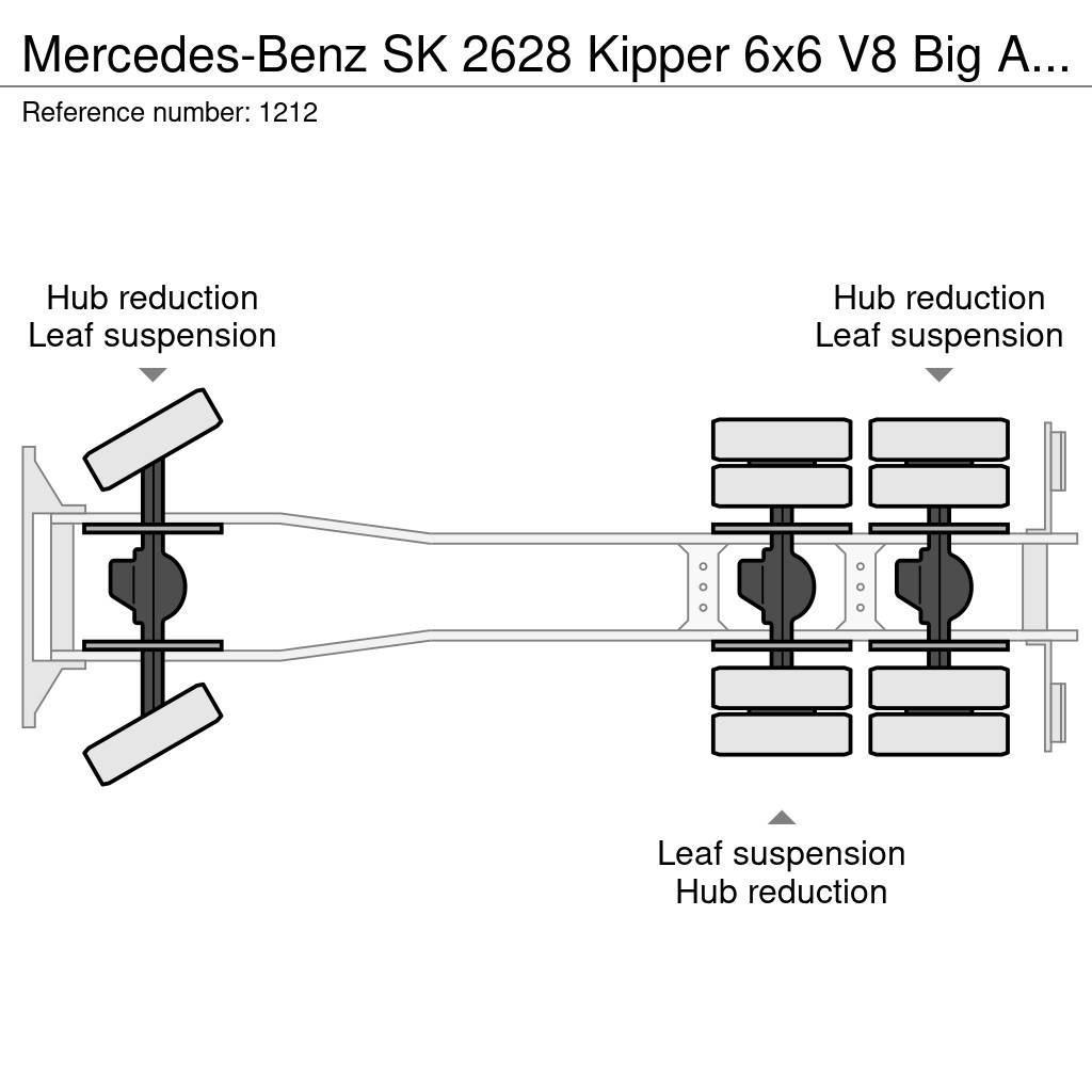 Mercedes-Benz SK 2628 Kipper 6x6 V8 Big Axle's Crane Auxilery ZF Camion ribaltabili