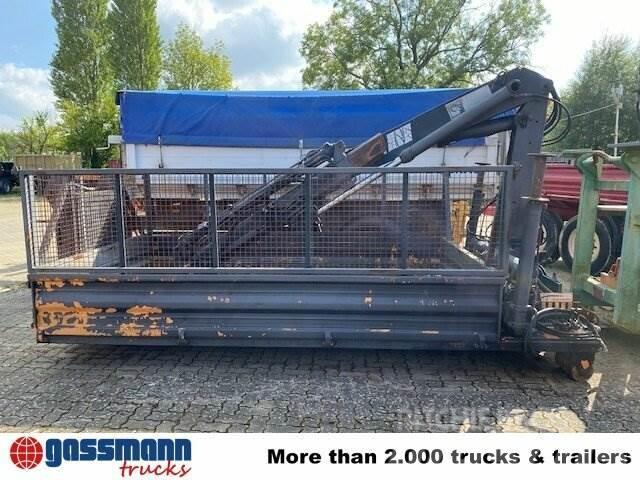 Meiller Abrollcontainer mit Kran Hiab 071 AW B3, ca. 10m³ Container speciali