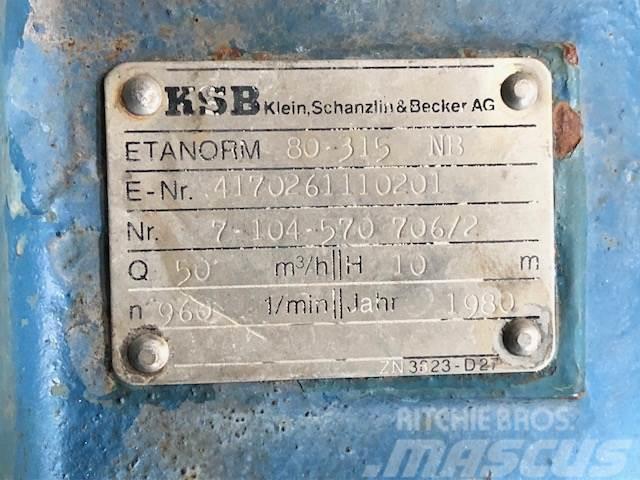 KSB 80 315 NB Pumper - 2 stk. Pompa idraulica