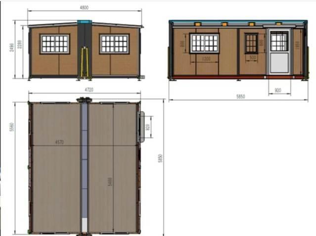  2023 4.7 m x 5.85 m Folding Portable Building (Unu Altro